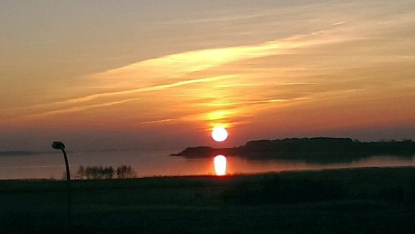 Sonnenuntergang von der Terrasse aus